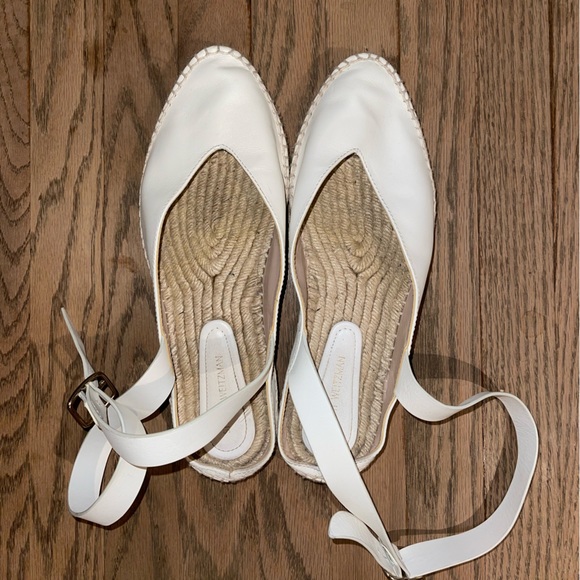 Stuart Weitzman Women's Toga Espadrilles In Off White Soft Grained Calfs… - Picture 2 of 11